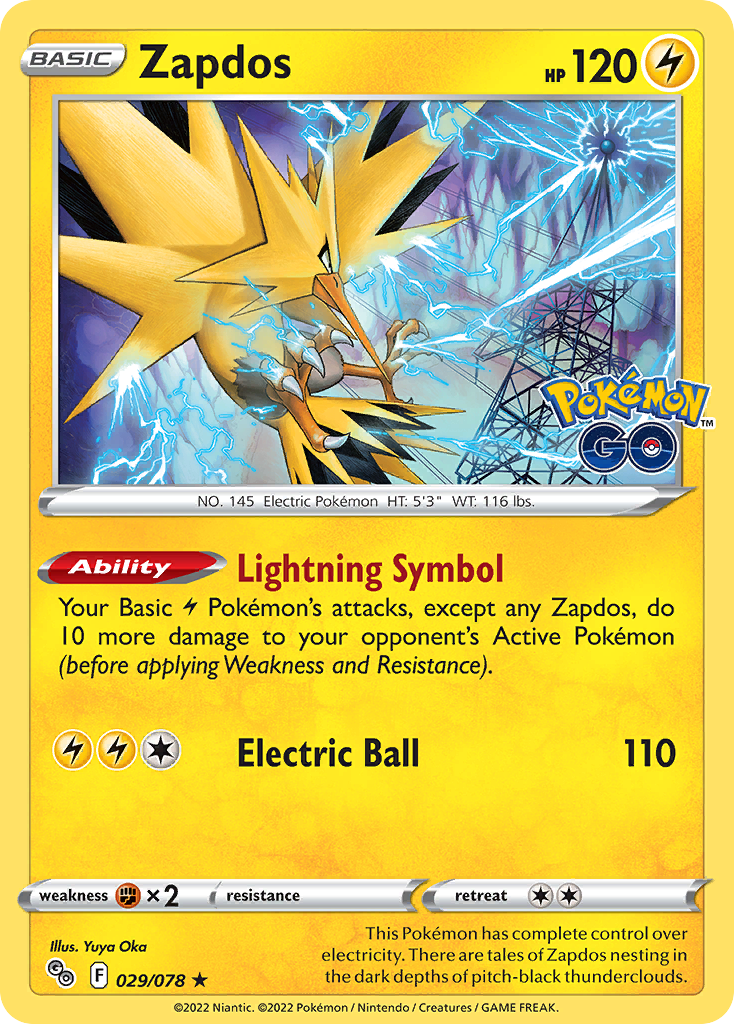 Zapdos Pokemon card Pokemon GO #29
