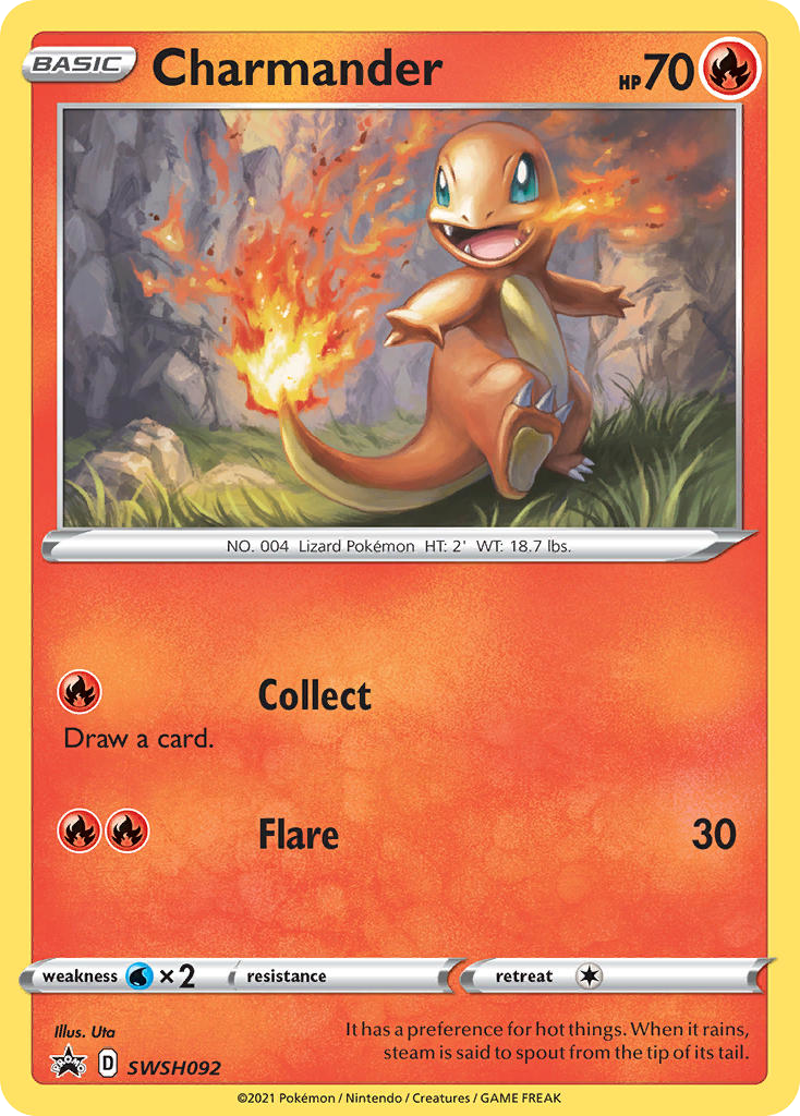 Charmander Pokemon card SWSH Black Star Promos #SWSH092