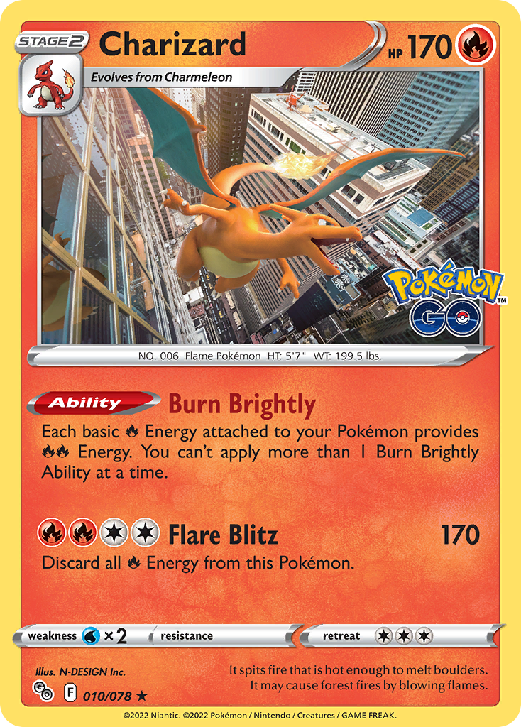 Charizard Pokemon card Pokemon GO #10