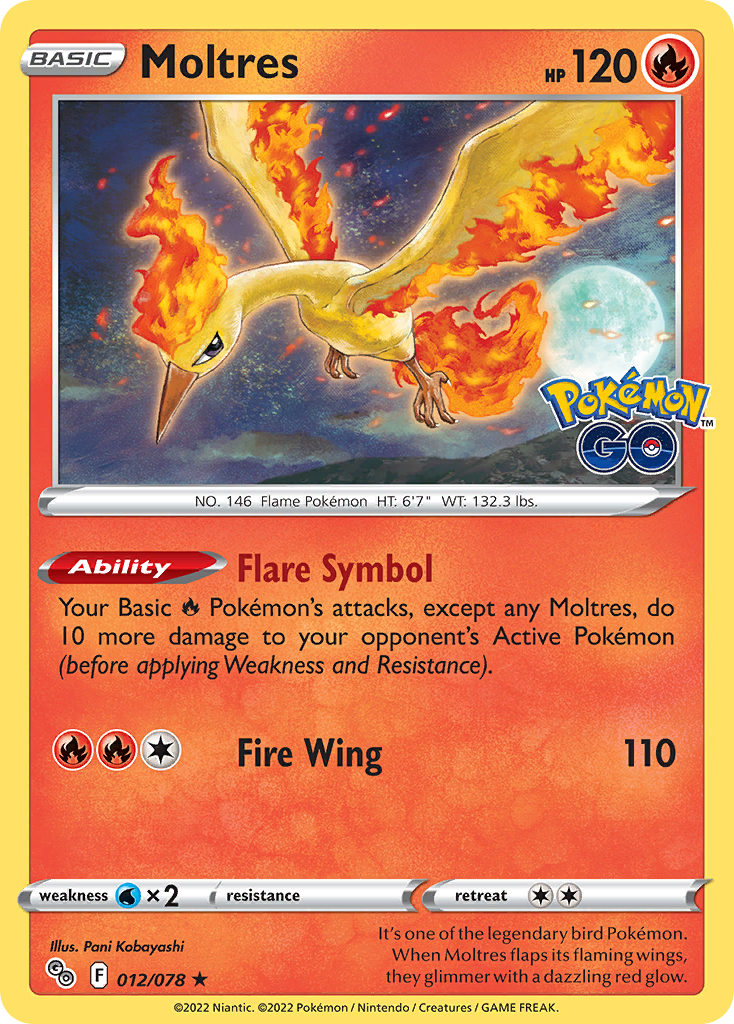Moltres Pokemon card Pokemon GO #12