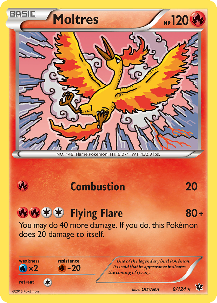 Moltres Pokemon card Fates Collide #9